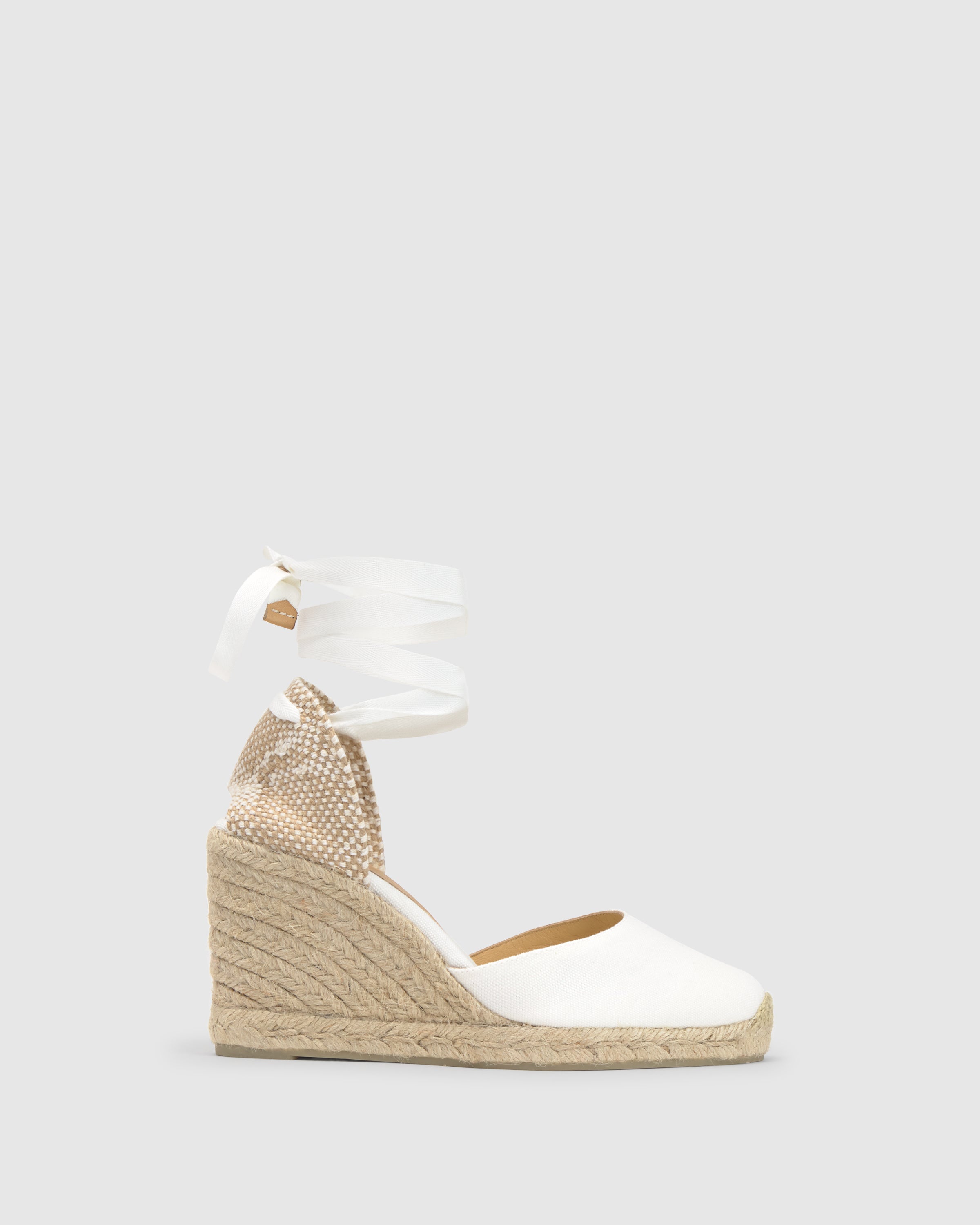CASTAÑER ESPADRILLES WEDGE ESPADRILLES CARINA WHITE WOMEN'S – Castañer