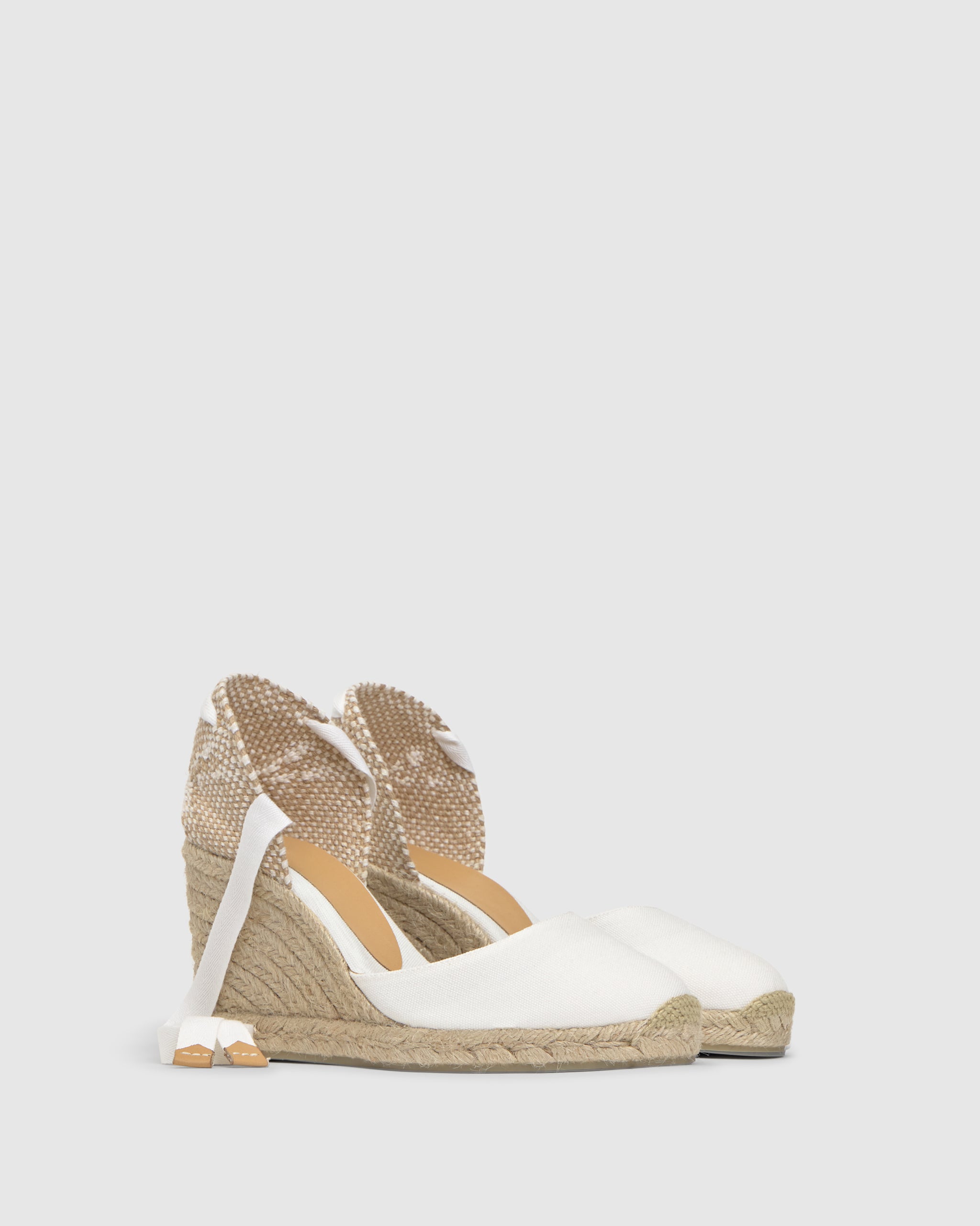 CASTAÑER ESPADRILLES WEDGE ESPADRILLES CARINA WHITE WOMEN'S – Castañer