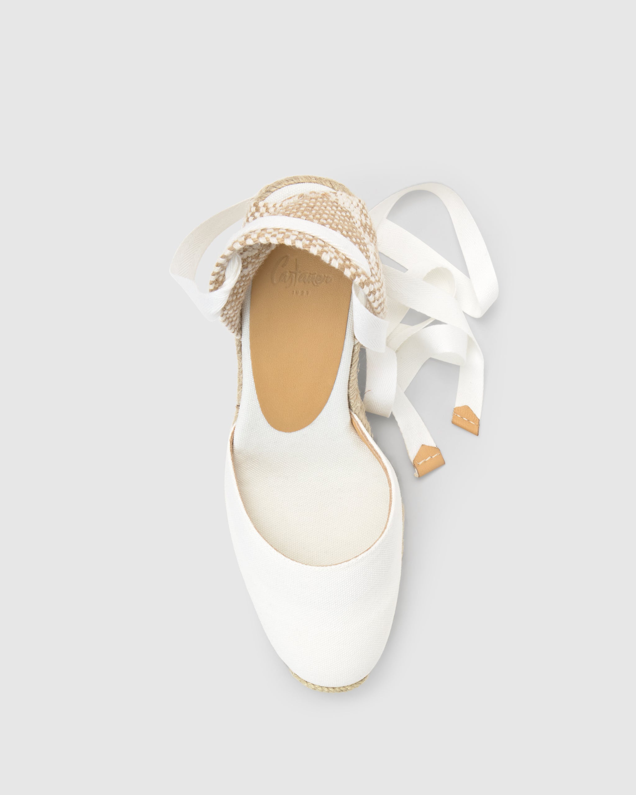 CASTAÑER ESPADRILLES WEDGE ESPADRILLES CARINA WHITE WOMEN'S – Castañer