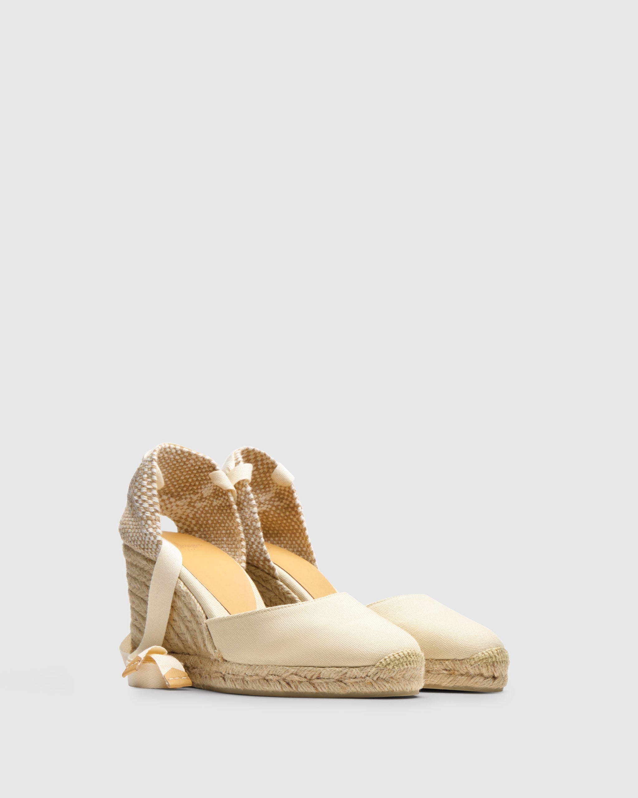CASTAÑER ALPARGATAS WEDGE ESPADRILLES CARINA BLACK WOMEN'S – Castañer