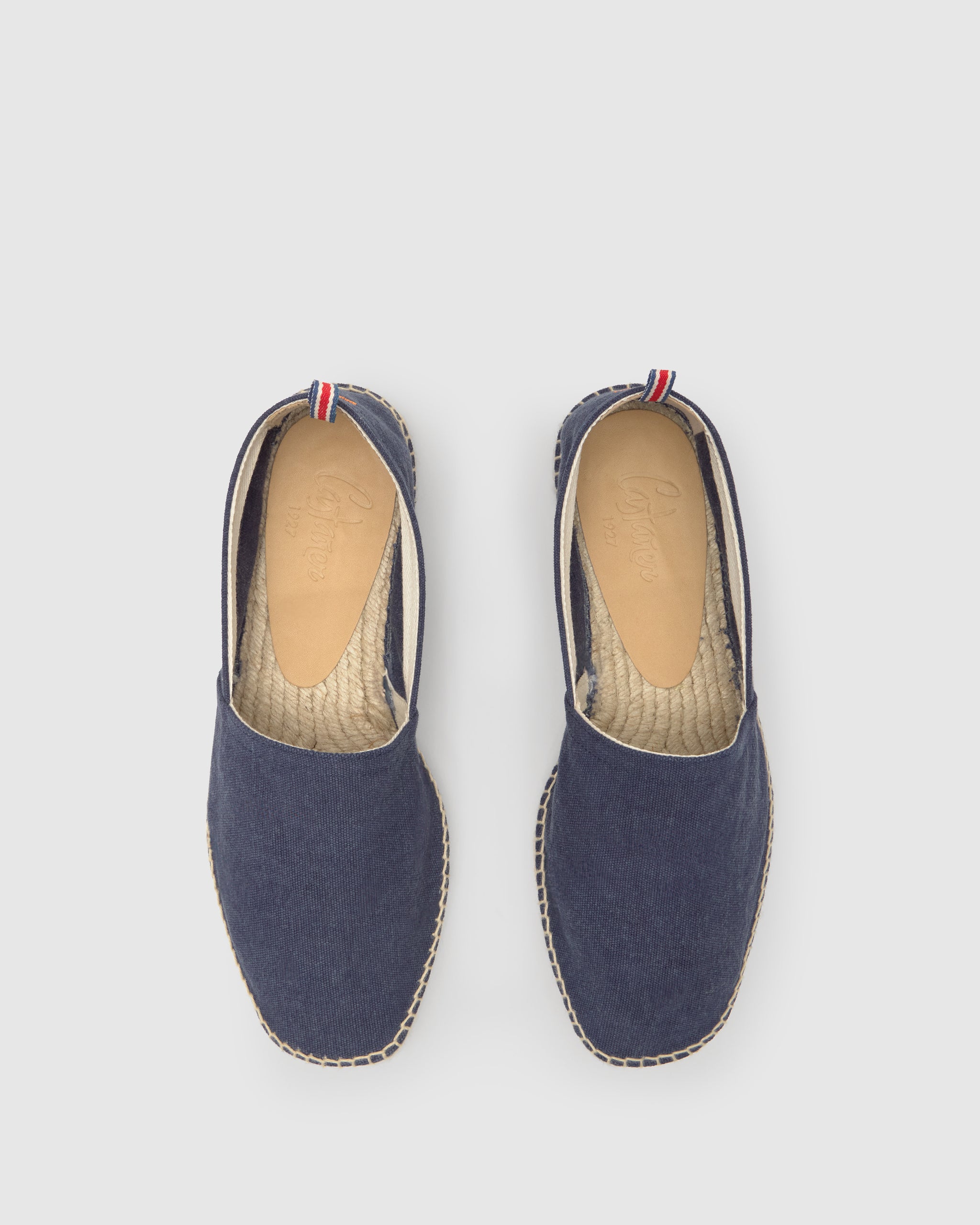 Castaner 1927 Navy Blue Camel Tan Suede Espadrilles Flats Shoes Loafers CASTAÑER ALPARGATAS FLATS PABLO BLACK MAN – Castañer main image 3