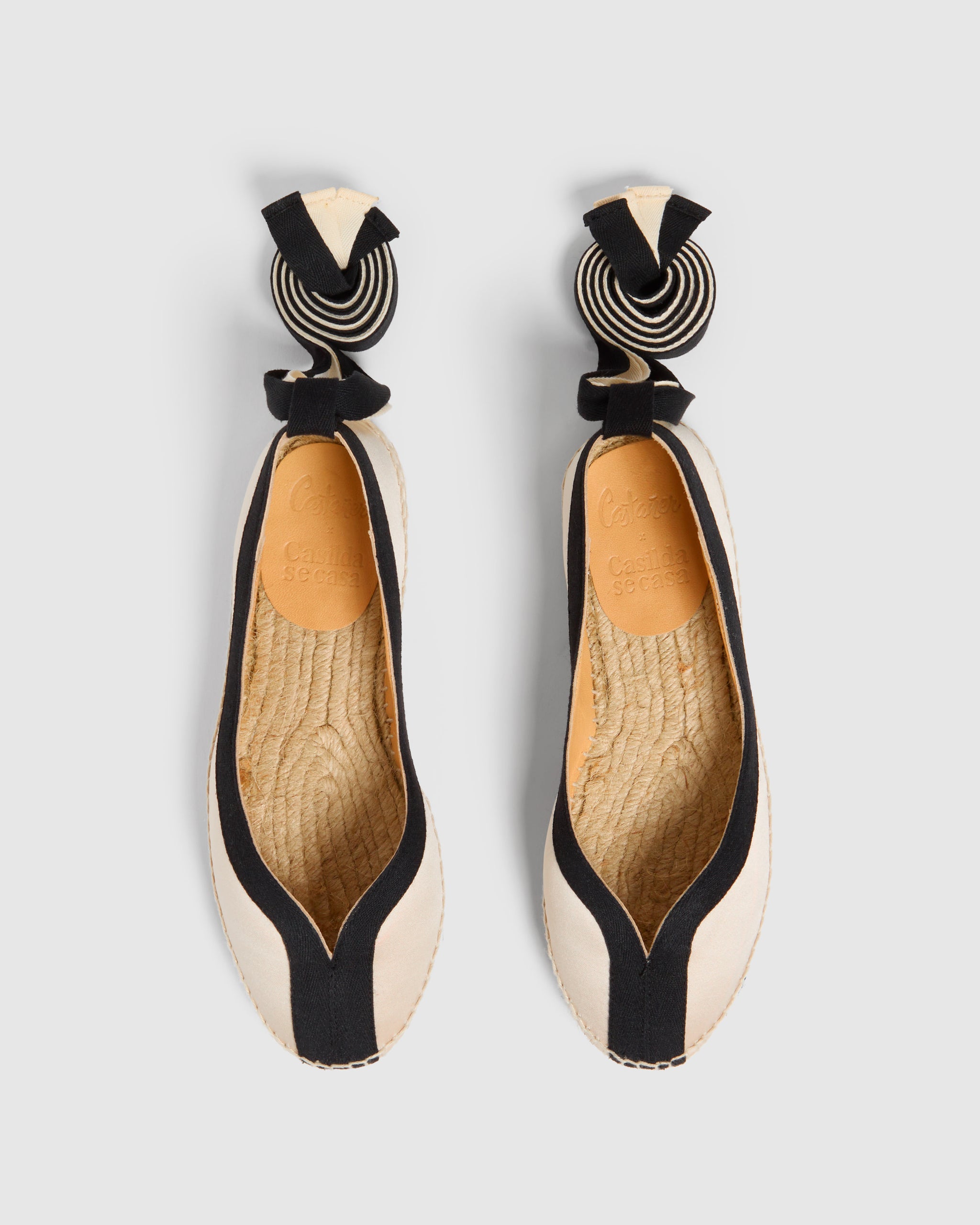 Espadrilles Ballerina Espadrilles Champagne/Black Flat Women 