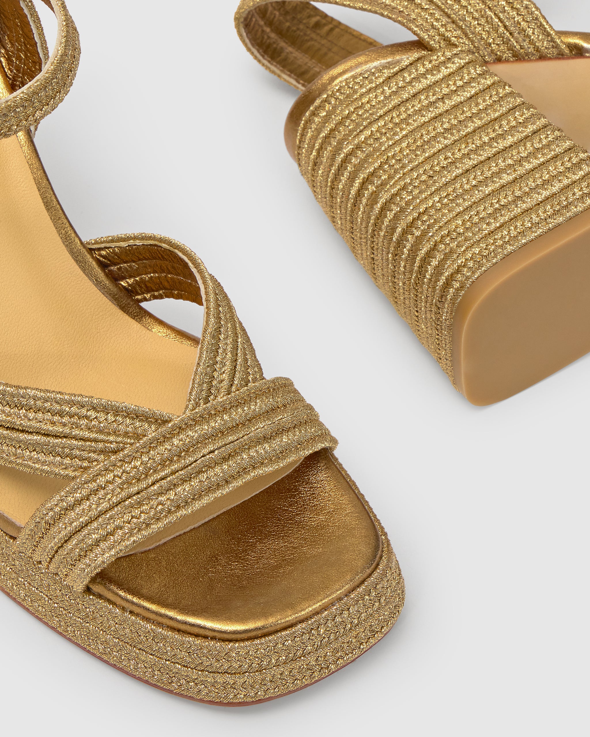 ESPADRILLE VALLE SANDAL OLD GOLD HEELED WOMEN'S SANDAL | CASTAÑER