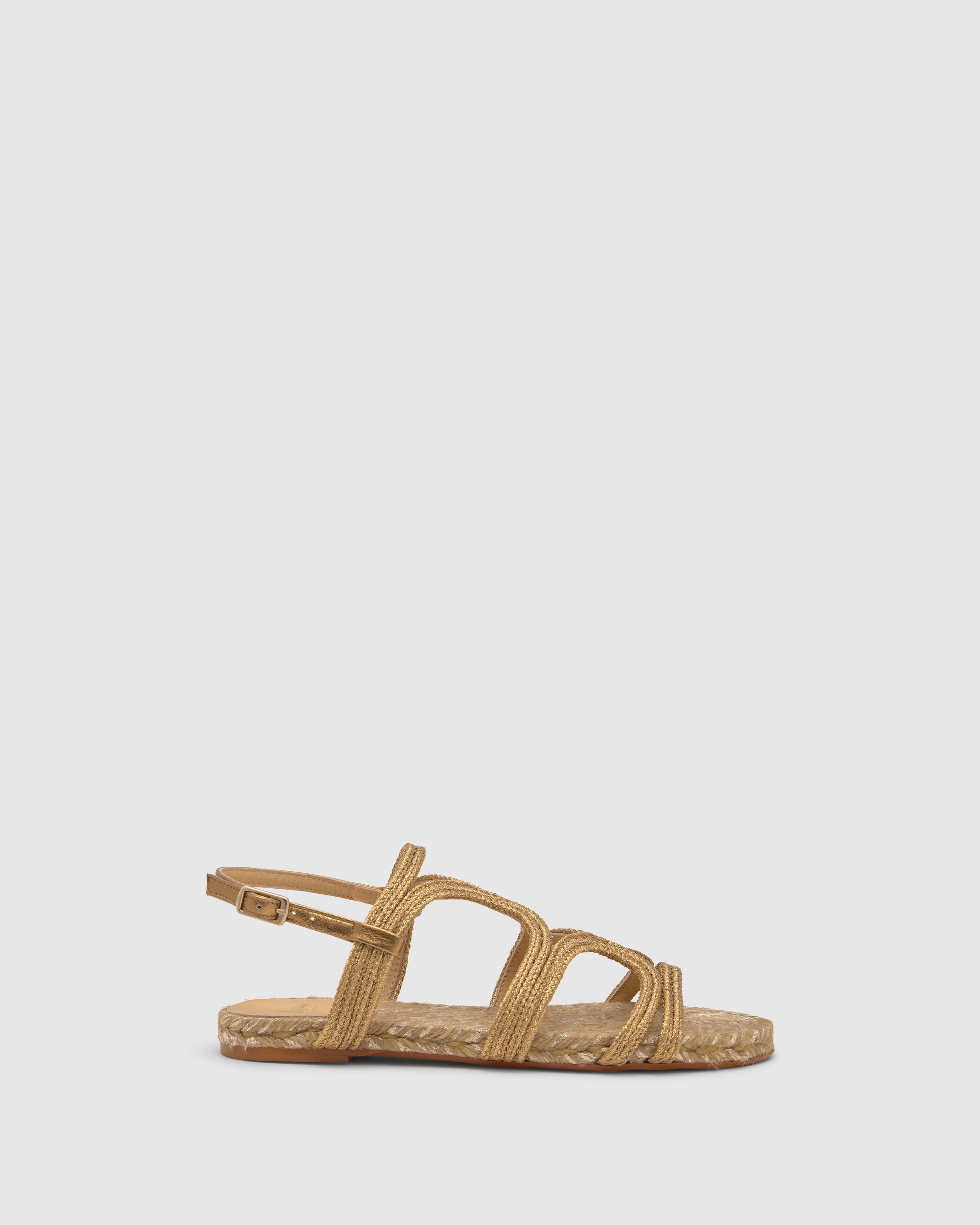 CASTAÑER SANDALS FLAT SANDALS PALMERA WHITE/GOLD WOMEN'S – Castañer
