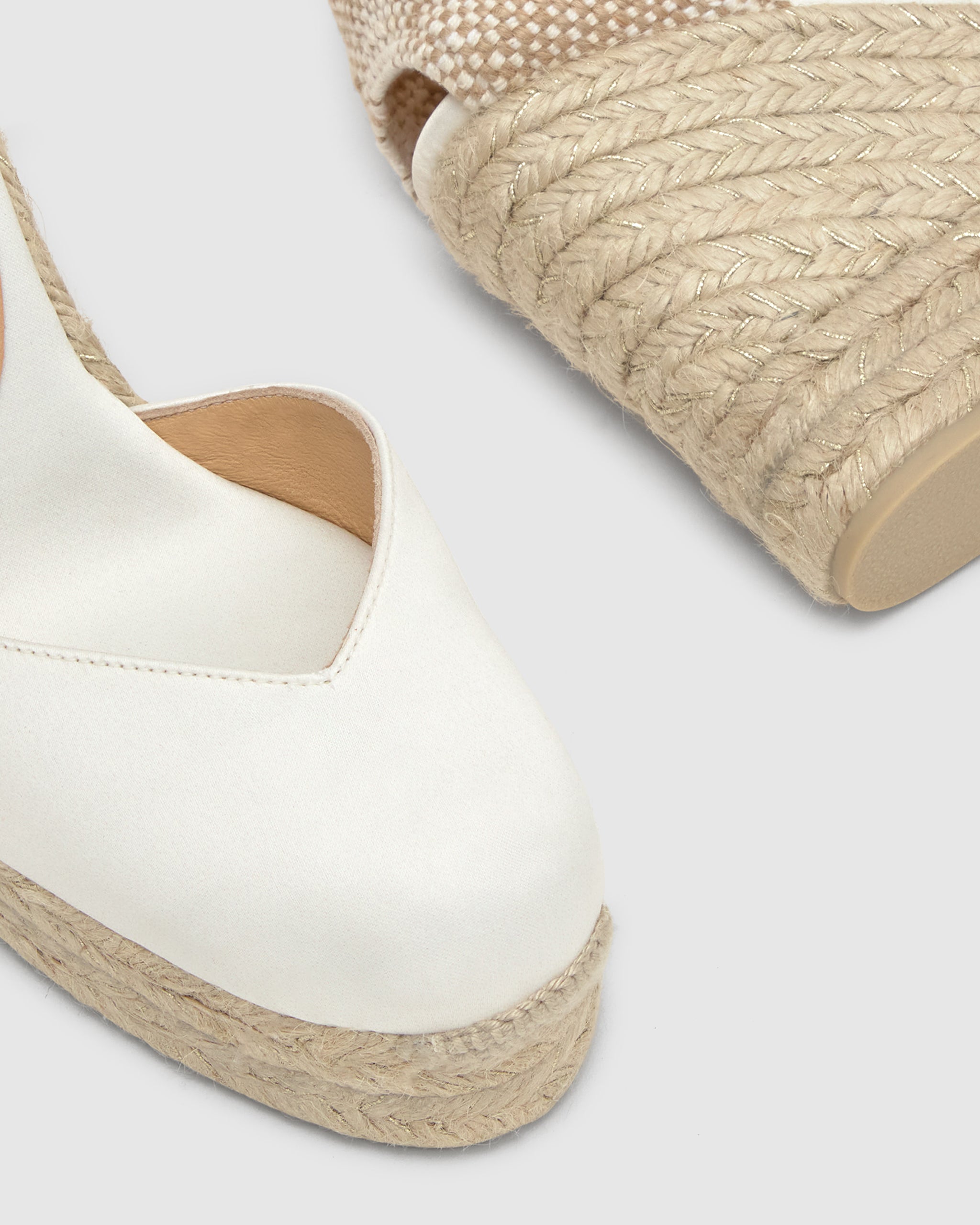 chiara  CASTAÑER ALPARGATAS CUÑA CARINA IVORY WOMEN'S SANDALS – Castañer