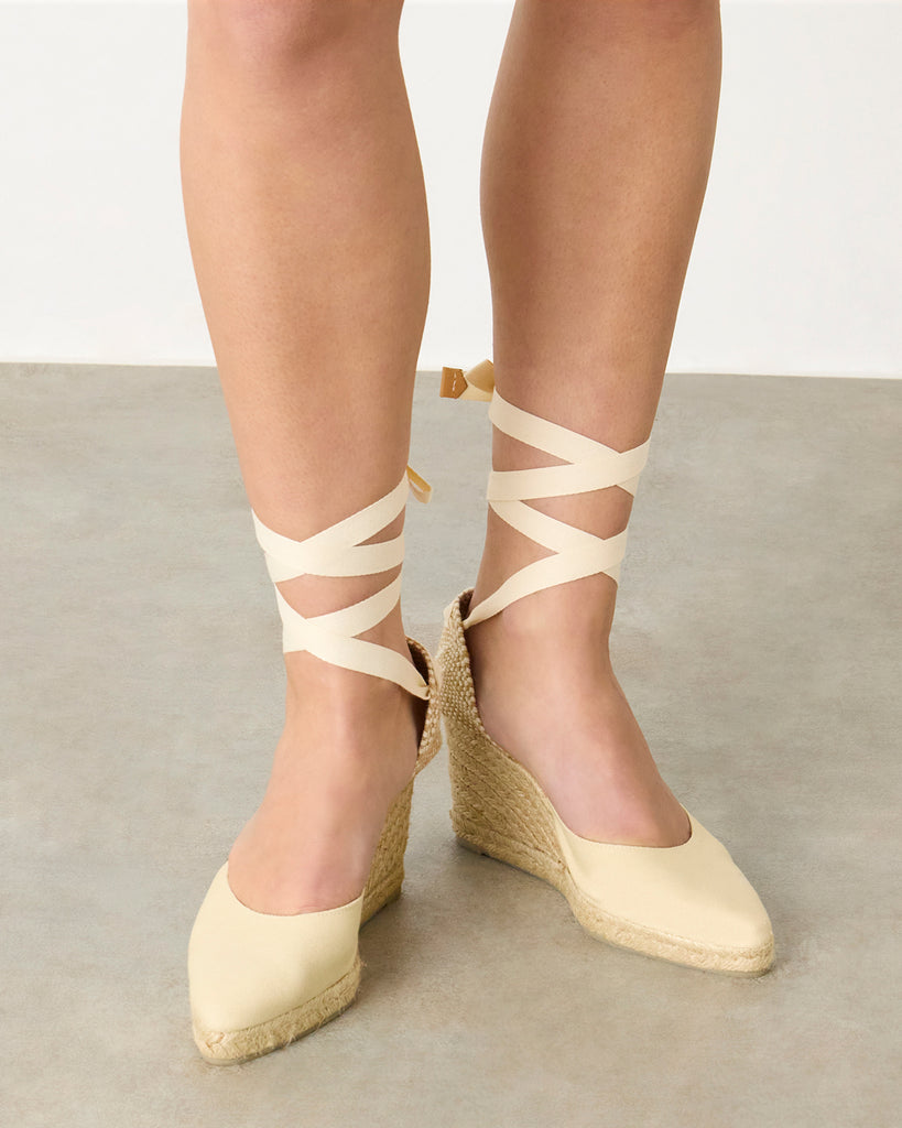 CASTAÑER ESPADRILLES WEDGE JOYCE IVORY WOMAN
