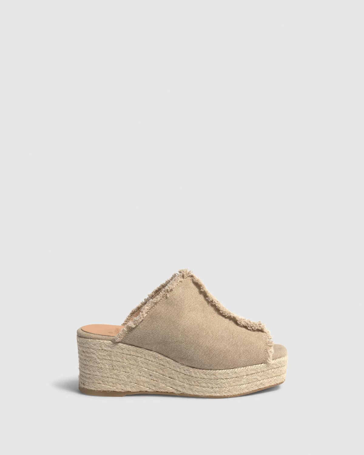 Zueco Queral Beige Canvas Bloque Mujer| Castañer