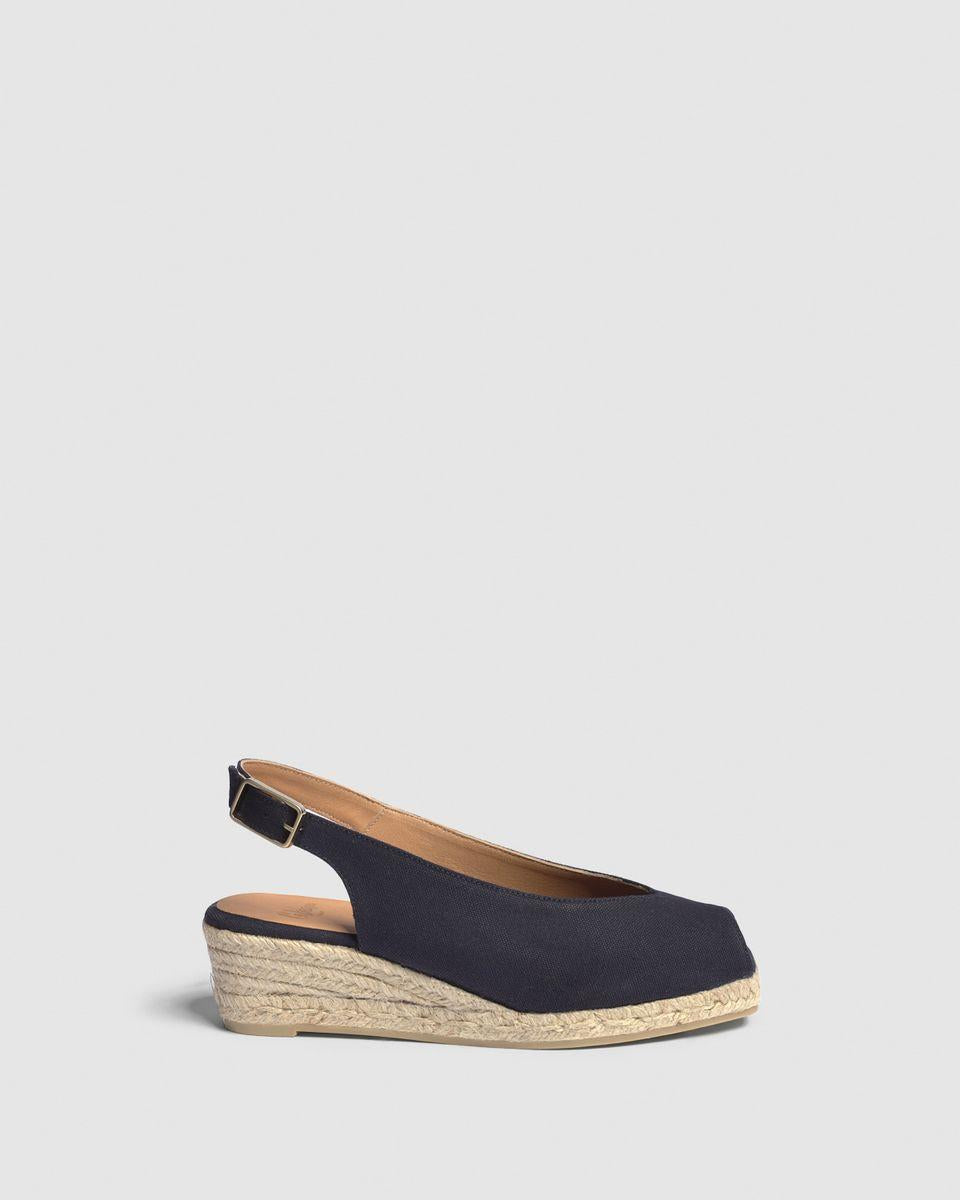 SANDALI CON ZEPPA DOSALIA BLU NAVY DA DONNA DI CASTAÑER – Castañer